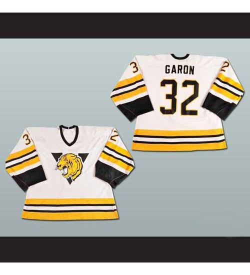 Custom QMJHL Victoriaville Tigres 1991 99 Mathieu Garon Hockey Jersey Home White